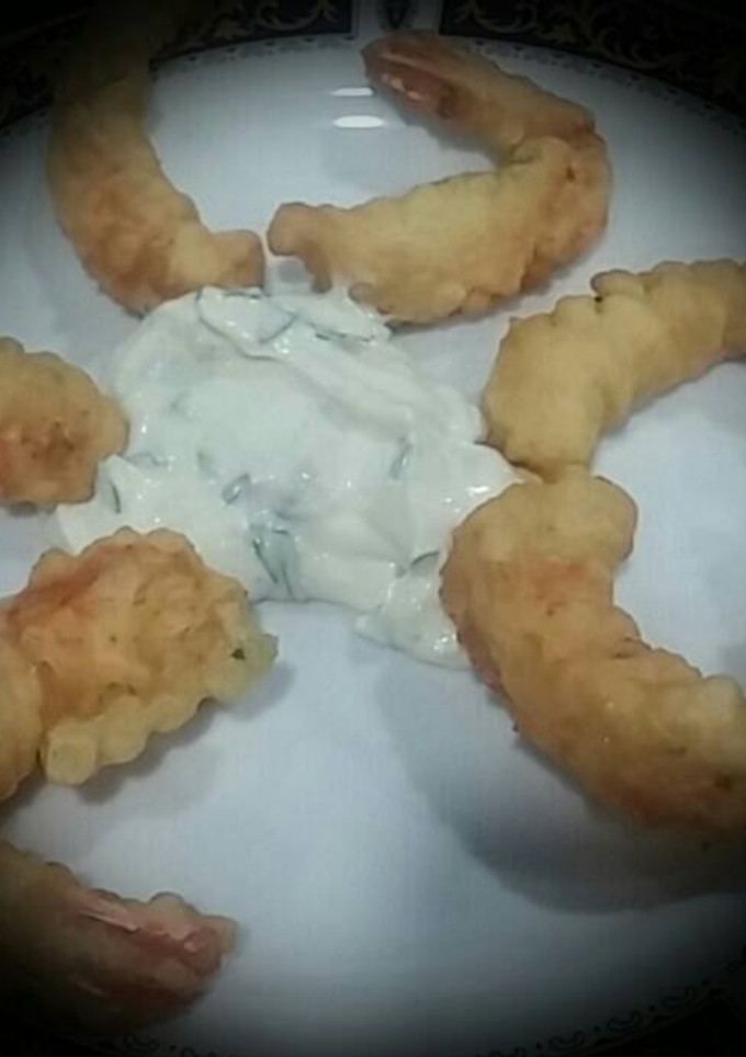 Una foto de 350. Gambas con gabardina