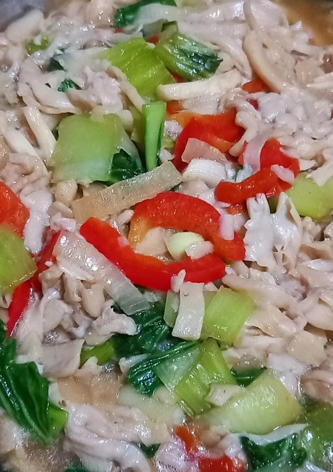 Foto resep Tumis jamur pokcoy