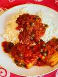 Merluzzo al sugo mediterraneo