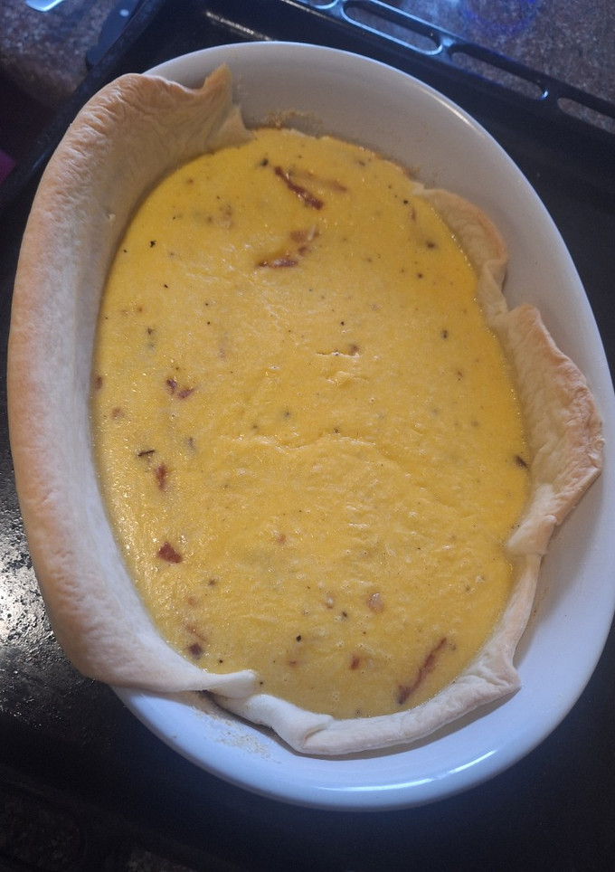 Una foto de Quiche de bacon y queso