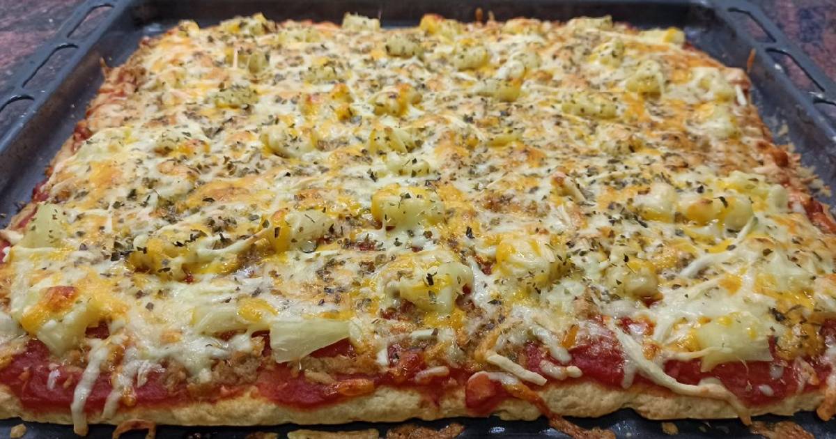 Masa de pizza casera sin huevo ni levadura Receta de Tomalo con KARMA-  Cookpad