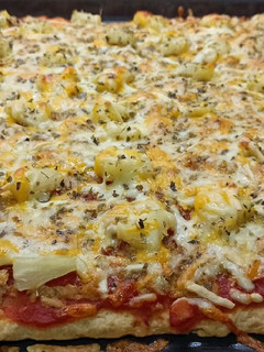 Una foto de Masa de pizza casera sin huevo ni levadura