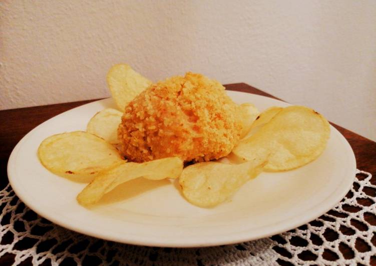 Recetta di Fatto in casa super veloce Polpette di riso in crosta di patatine fritte