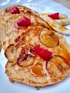 Una foto de Hot Cakes de Avena y Banana, Sin Harina