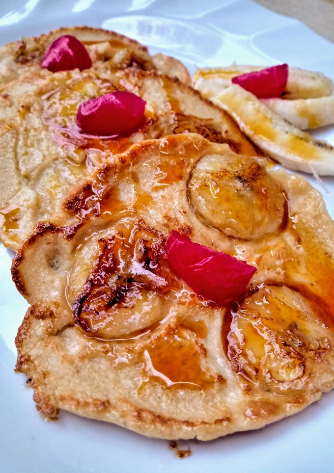 Una foto de Hot Cakes de Avena y Banana, Sin Harina
