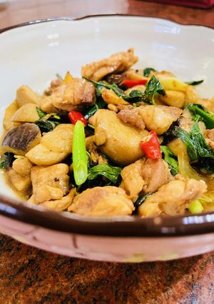 塔香三杯雞 的食譜成品照片