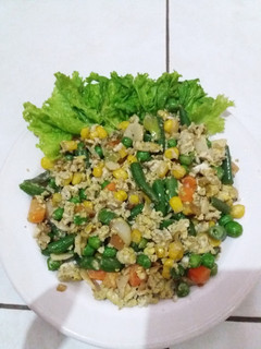 Foto resep Diet mayo dinner day 6 orak-arik mix vegetable