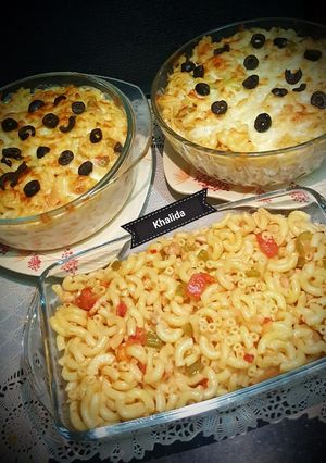 A picture of Chicken achari masala pasta desi style and macaroni.