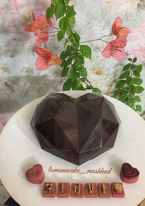 عکسی از دستور کیک قلب سورپرایز