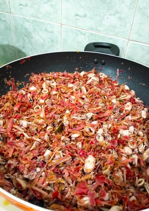 Foto resep Sambel baby cumi asin kecombrang