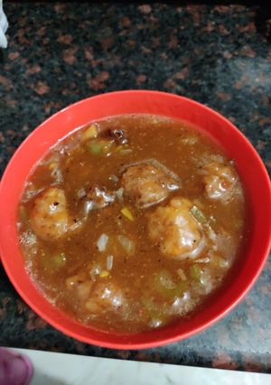 A picture of Spicy Manchurian...