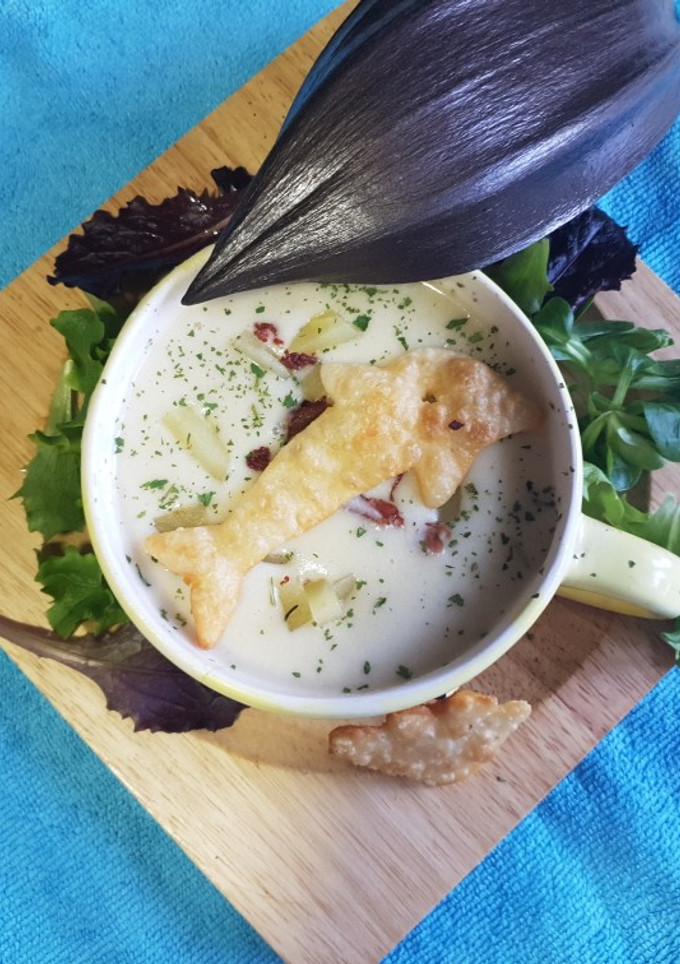 Una foto de Clam Chowder (crema de almejas)