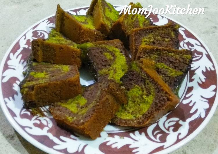 Marmer cake pandan coklat baking pan