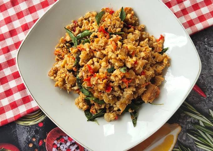 Sambal Tempe Kencur Daun Kemangi