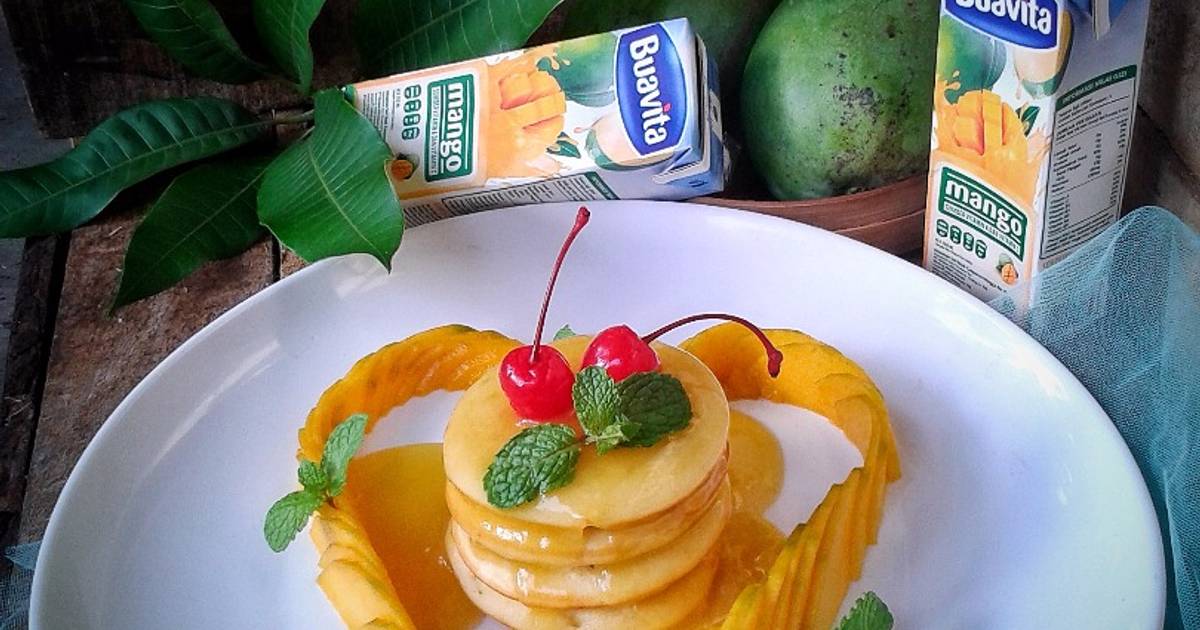 Resep Mini Buttermilk Pancake Saus Mangga (Sarapan Keluarga Hari ke 2