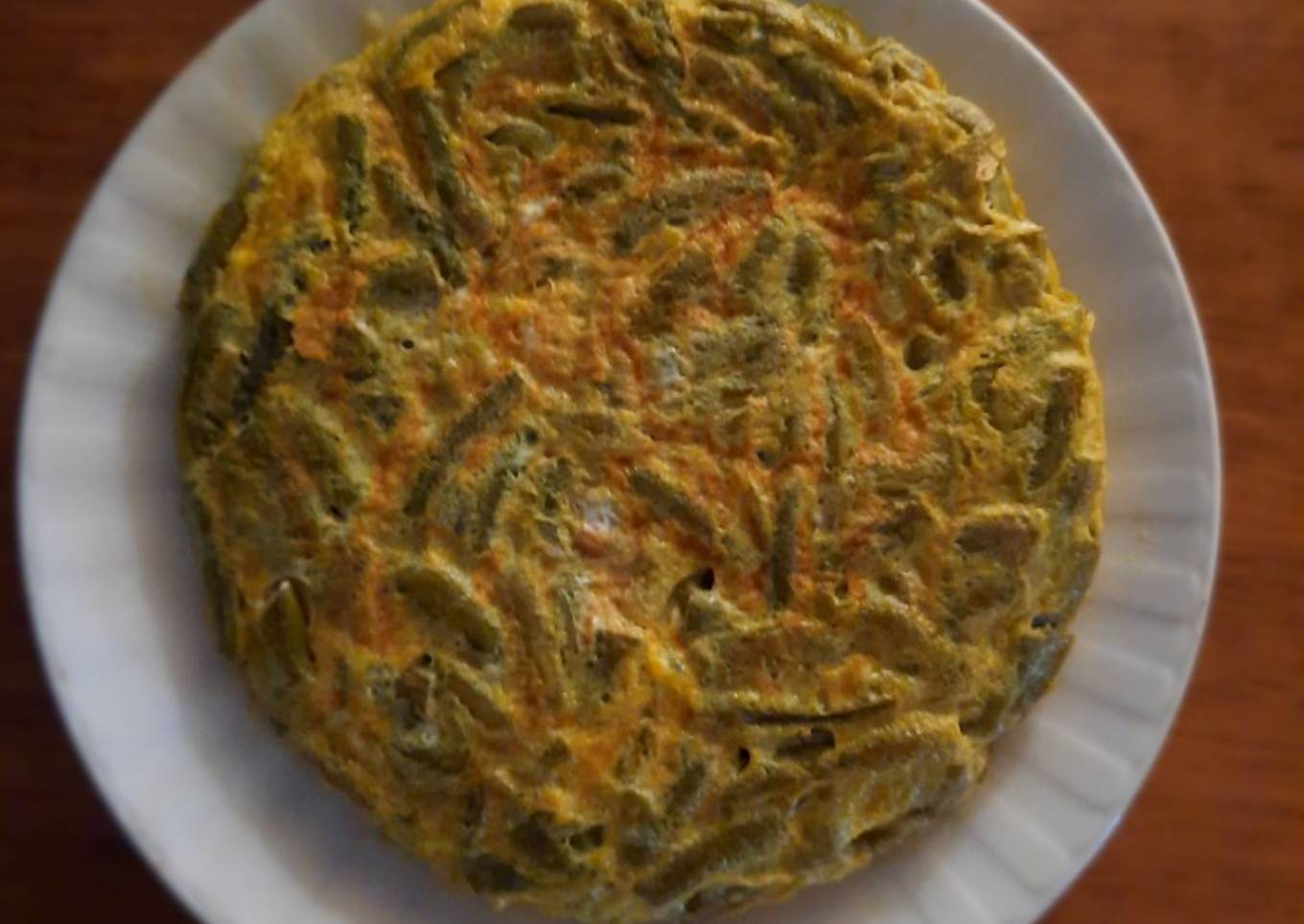 Tortilla de habicholillas o judías verdes
