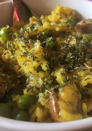 Foto principal de Arroz con guisantes y champiñones