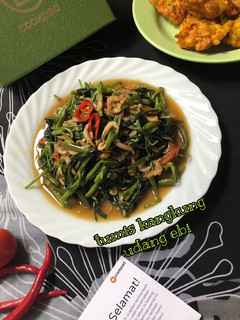 Foto resep Tumis kangkung udang ebi