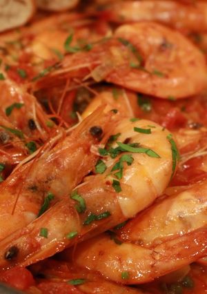 A picture of 20 Minute Mediterranean-Inspired Shrimp with Tomatoes & Capers for 2.