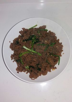 Foto resep Daging sapi cacah masak daun ketumbar