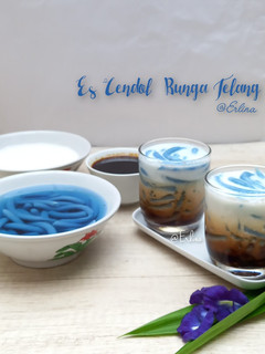 Foto resep Es Cendol Bunga Telang