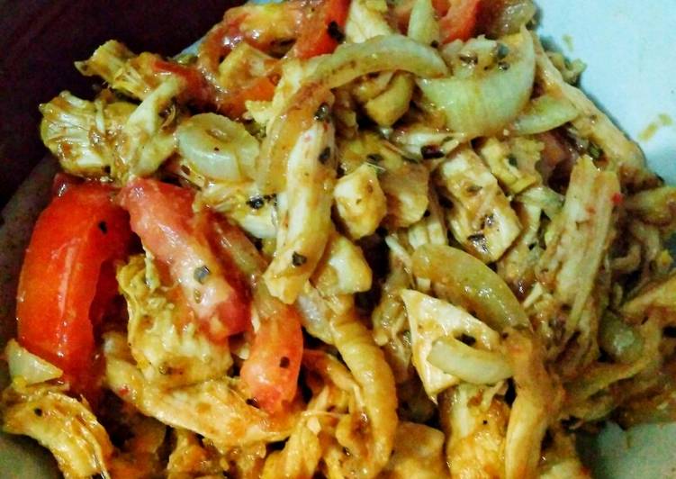 Ayam suwir saus tiram