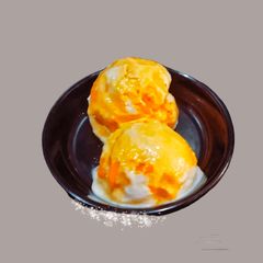 A picture of Alphonso Mango Malai Ice cream.