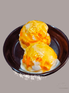 A picture of Alphonso Mango Malai Ice cream.