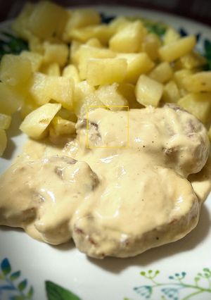 A picture of Pork Tenderloin with Honey Mustard Sauce.
