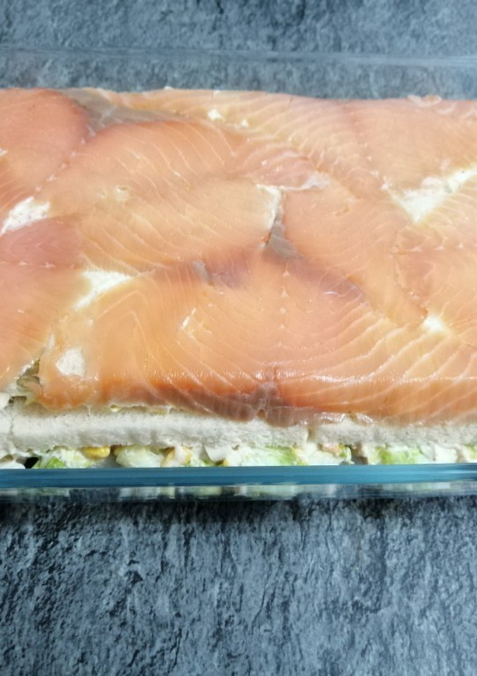 Una foto de Pastel de salmón