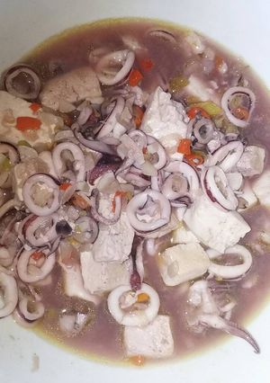 Foto resep Oseng cumi tahu