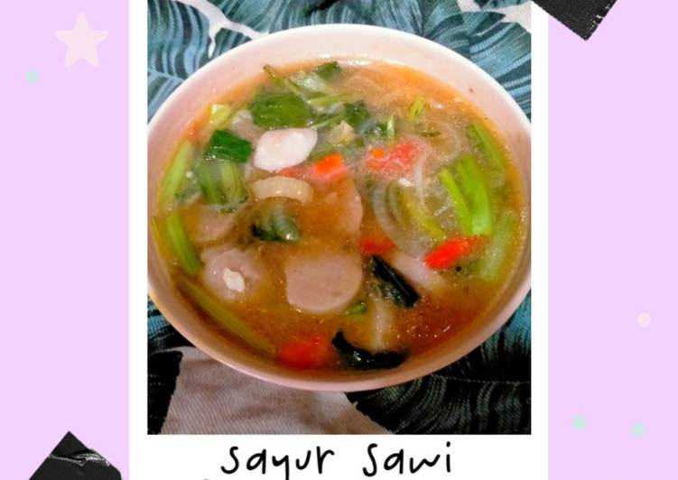 Resep Sayur sawi bakso segar, Bisa Manjain Lidah