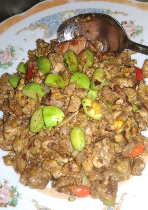 Foto resep Orak Arik telur petai (enak)