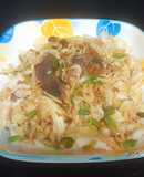 Bắp cải xào lòng gà tép khô