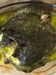 Una foto de Rodaballo al horno