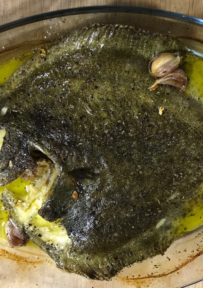 Una foto de Rodaballo al horno