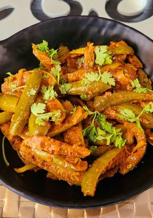A picture of Tindora ki sabzi.