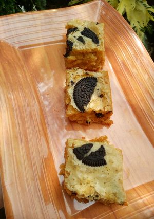Foto resep Blondie Brownies with Oats (Brownis putih)