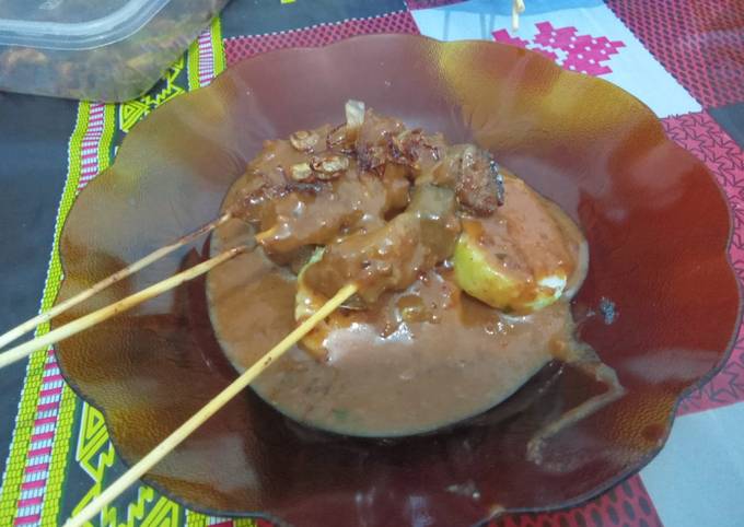 Resep: Sate daging bumbu kacang Menu Enak