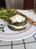 Arroz con Spirulina y queso de cabra