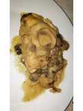 Contramuslos y champiñones al curry