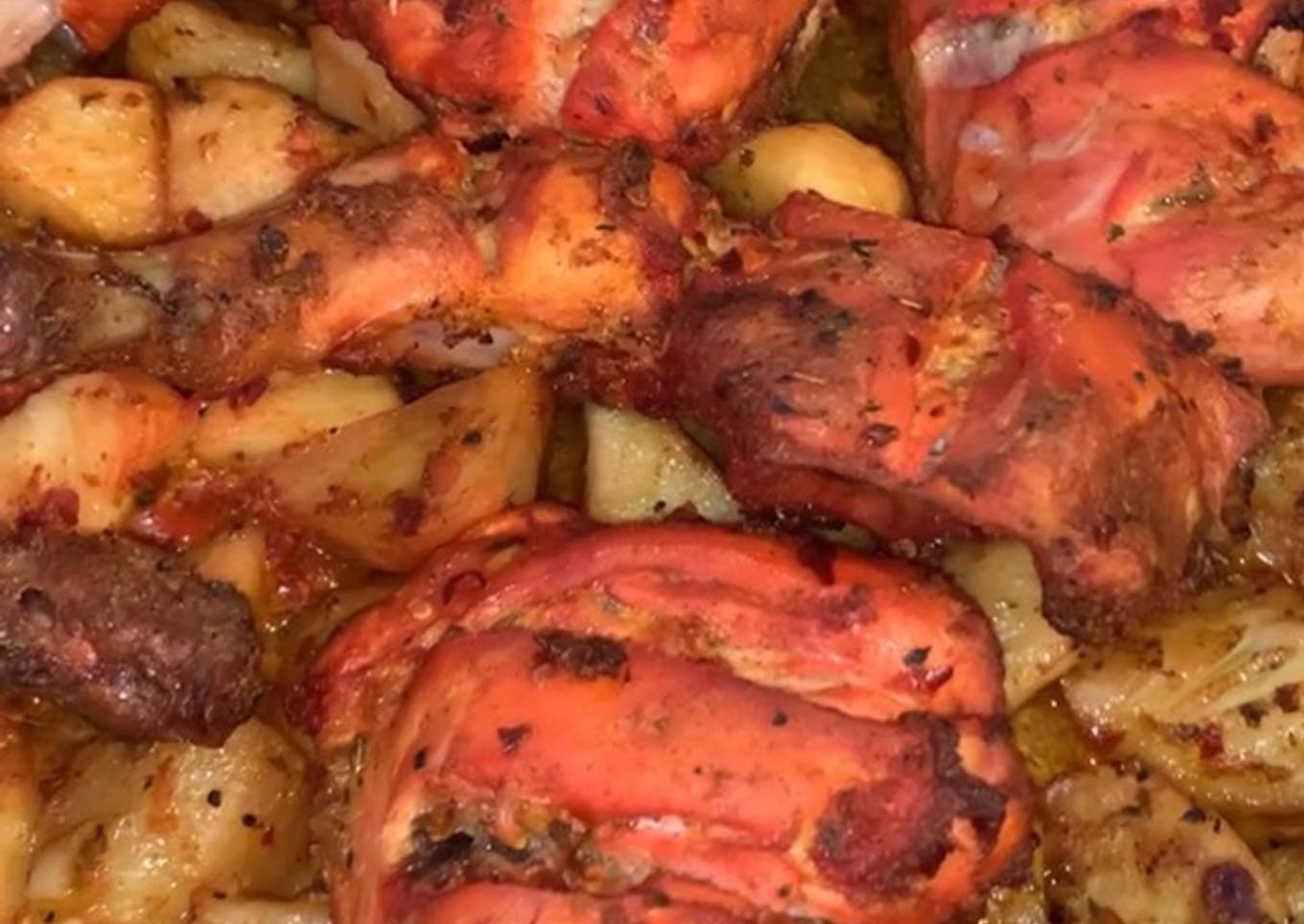 Tandoori roast with potatoes