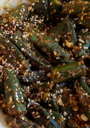 A picture of Stuffed Masala Bhindi.