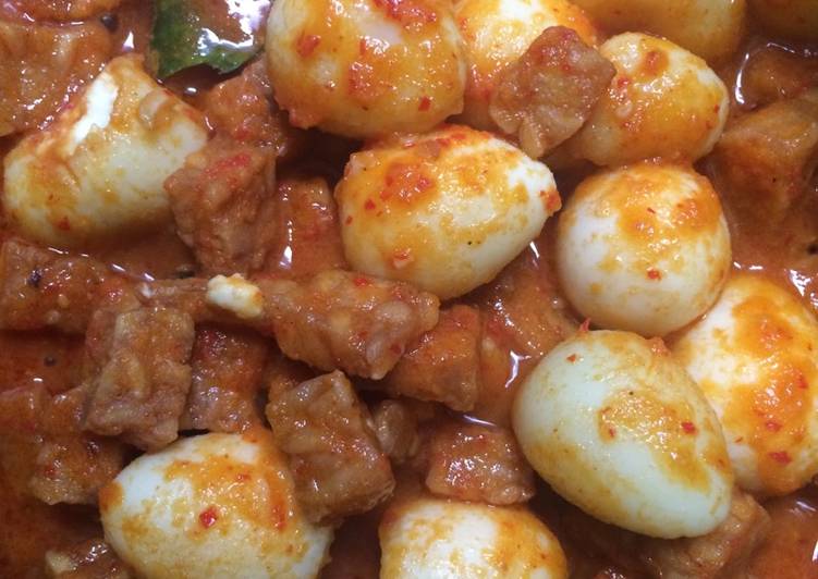 Balado Telur Puyuh dan Tempe