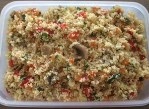 Una foto de Cuscús con verduras