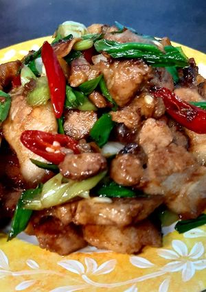 蒜苗回鍋肉 的食譜成品照片