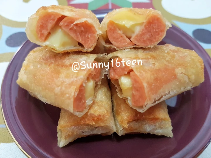 Cara Sederhana Membuat Resep  Lumpia Sosis Ayam yang Enak Banget, Sempurna