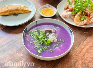 Hình của món Canh Khoai Tím Nấu Sườn Non.