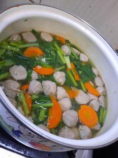 Foto resep 203. Sayur Sawi Bakso
