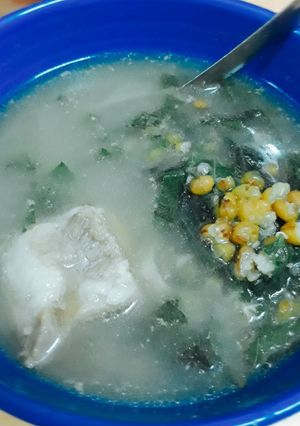 Hình của món Canh sườn non đậu xanh lá tía tô.